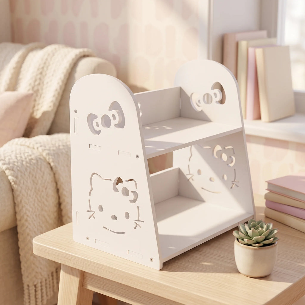 Étagère de bureau Hello Kitty 2 niveaux, en situation