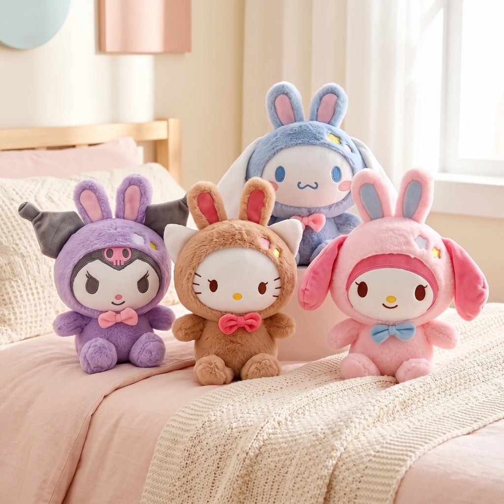 Peluche déguisée en lapin Sanrio Characters 22-25 cm, en situation