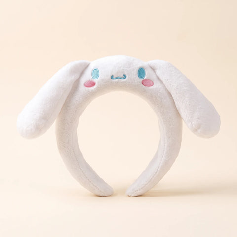 Bandeau spa en peluche Cinnamoroll, My Melody, Pompompurin ou Kuromi, vue studio