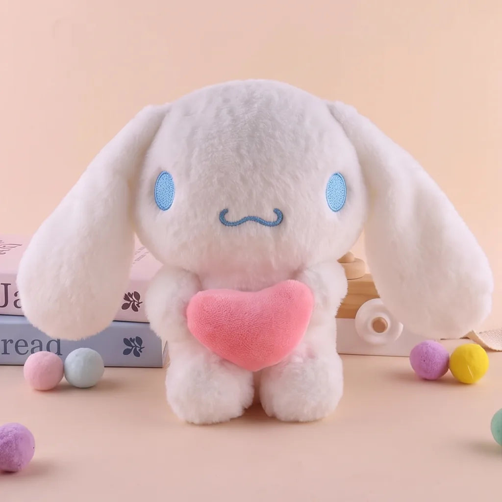 Peluche cœur 22 cm Hello Kitty, Kuromi, My Melody ou Cinnamoroll — Cinnamoroll