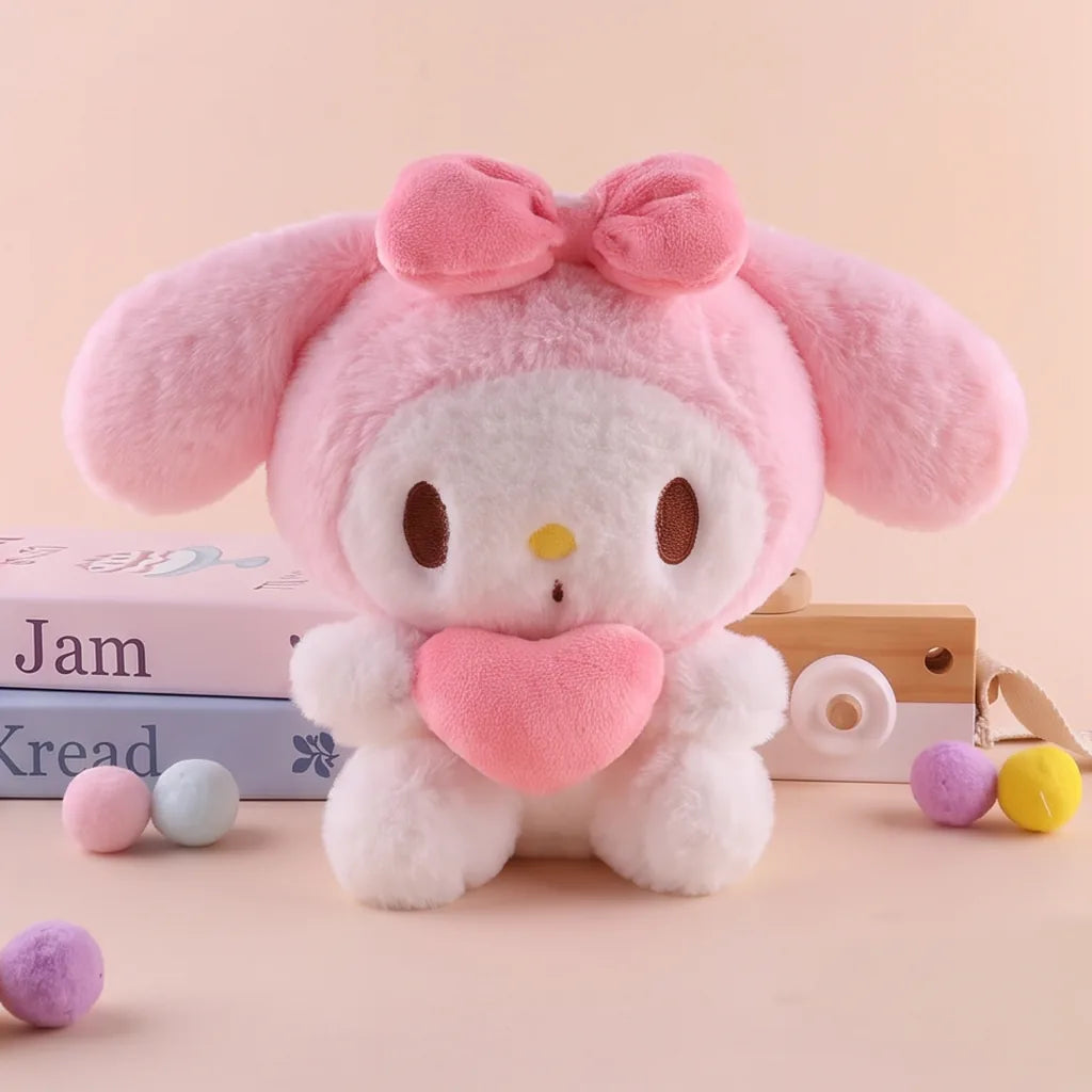 Peluche cœur 22 cm Hello Kitty, Kuromi, My Melody ou Cinnamoroll — My Melody