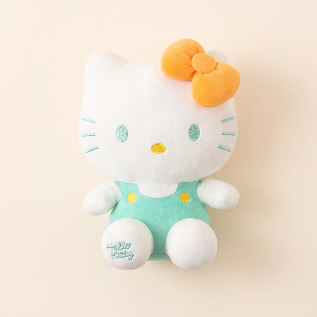 Peluche Hello Kitty 25 cm salopette colorée — Salopette menthe