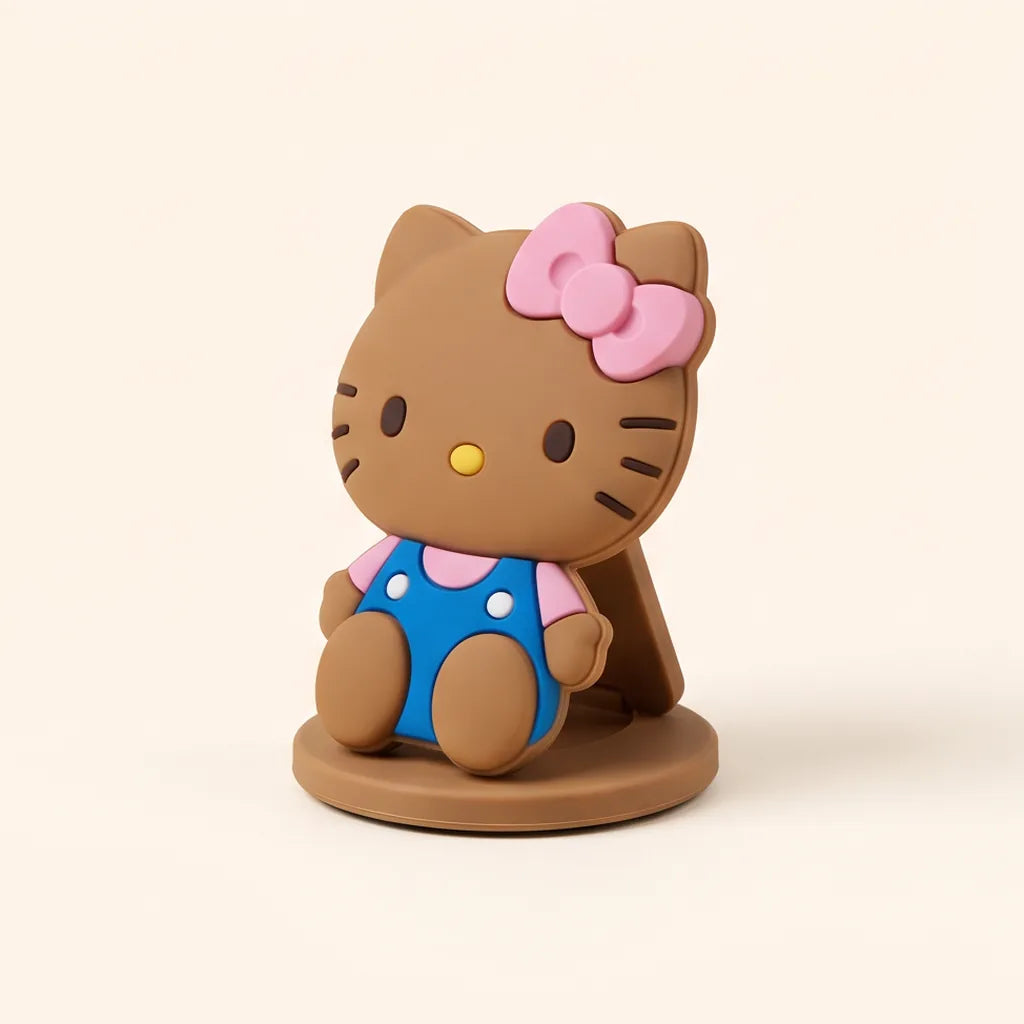 Support de téléphone magnétique Hello Kitty 3D — Marron