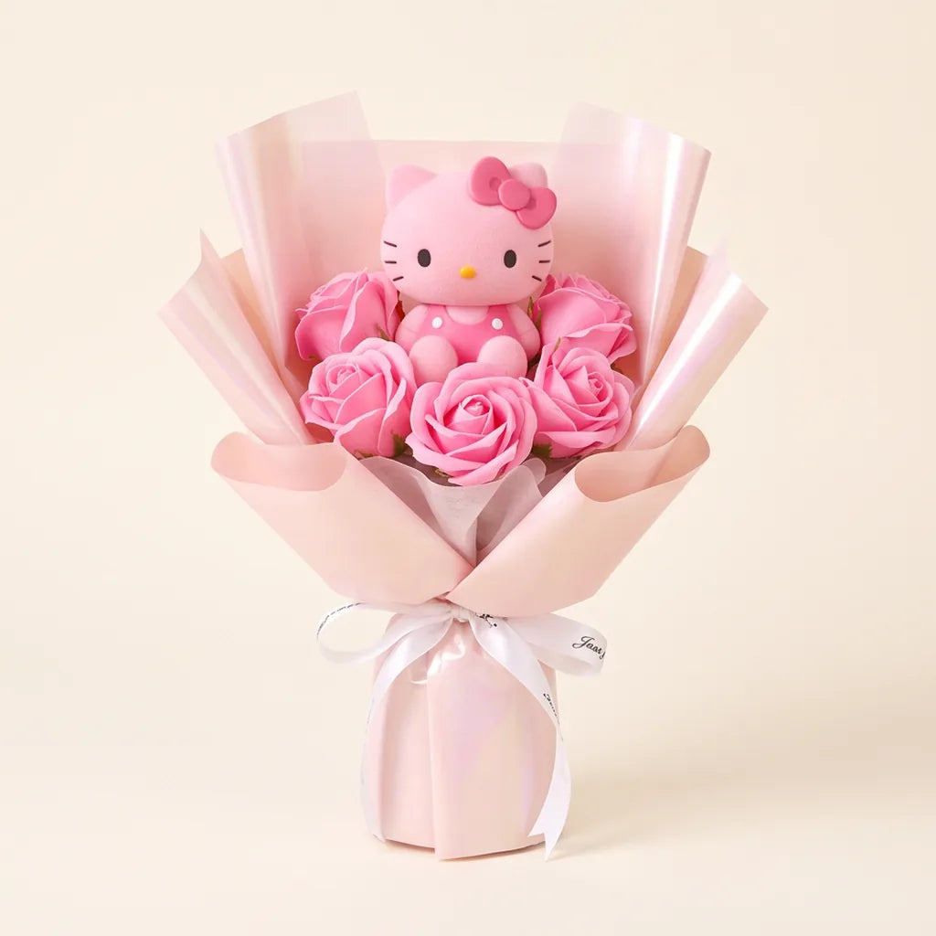 Bouquet de roses artificielles Hello Kitty — Rose
