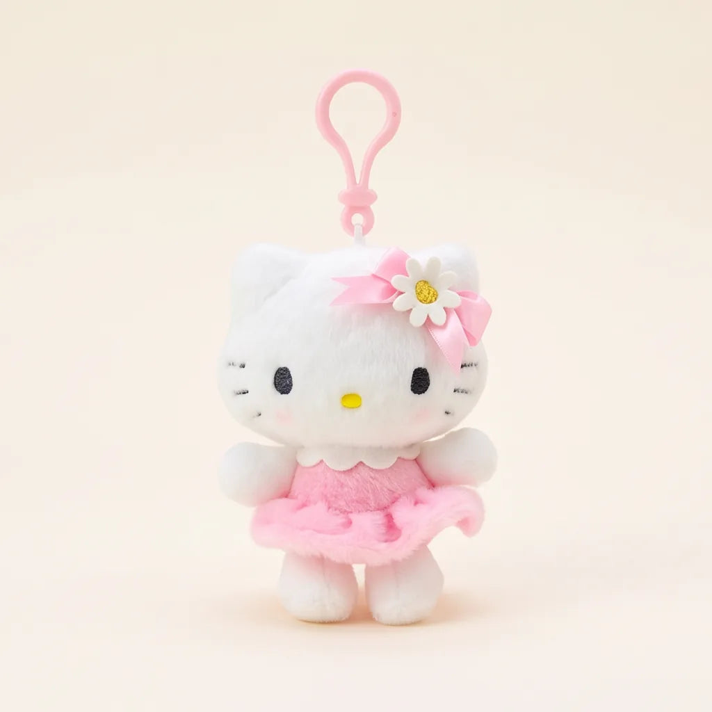 Porte-clés peluche fleuri 10 cm Sanrio Characters — Hello Kitty