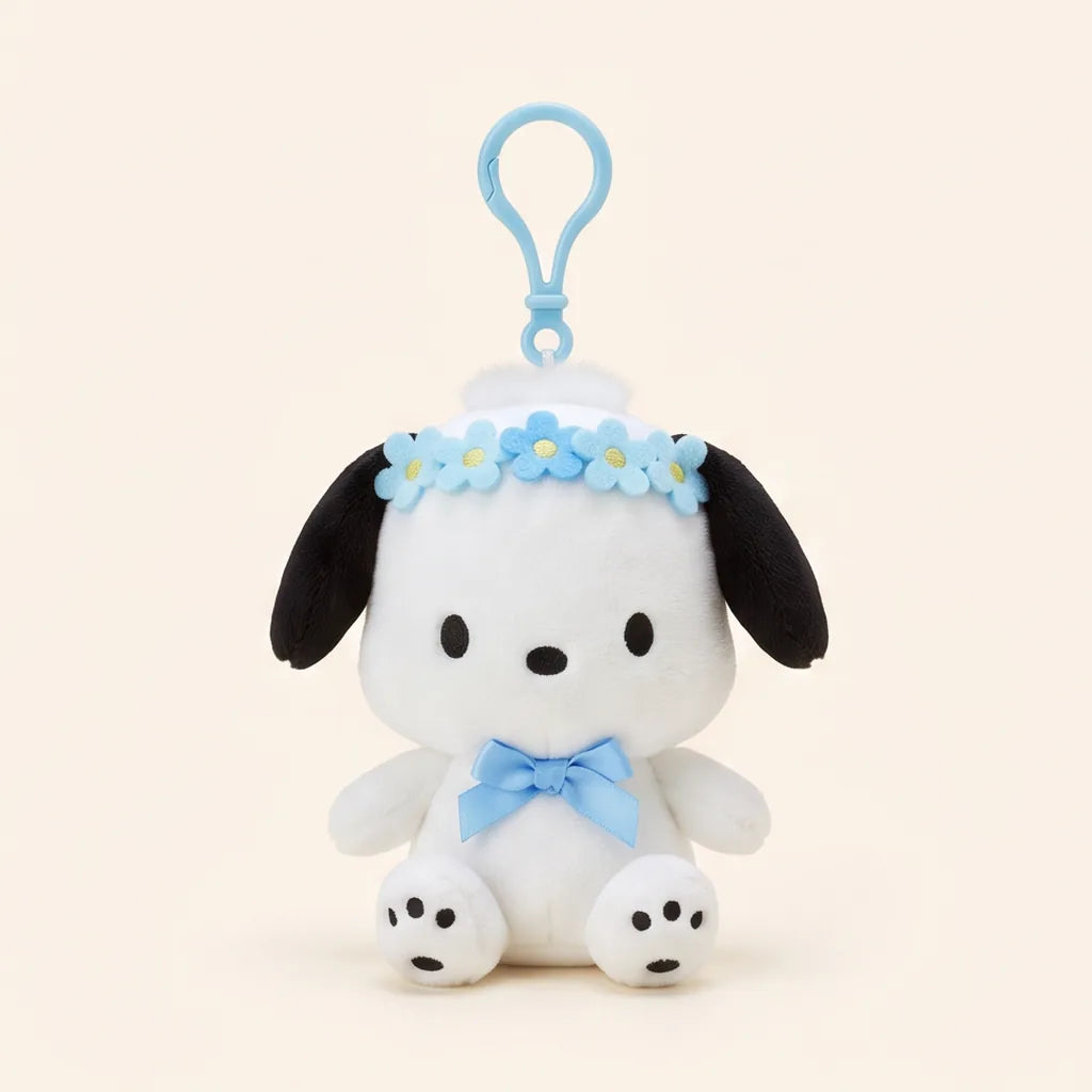 Porte-clés peluche fleuri 10 cm Sanrio Characters — Pochacco