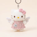 Porte-clés peluche Hello Kitty en tenue — Ange et robe rose