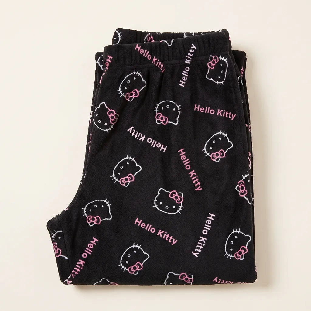 Pantalon de pyjama Hello Kitty en flanelle — Noir