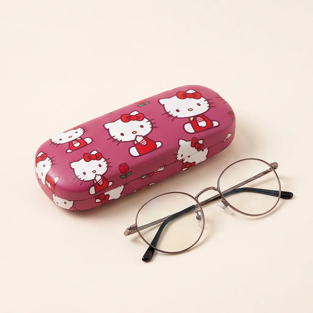 Étui à lunettes rigide Hello Kitty — Hello Kitty rose fleuri