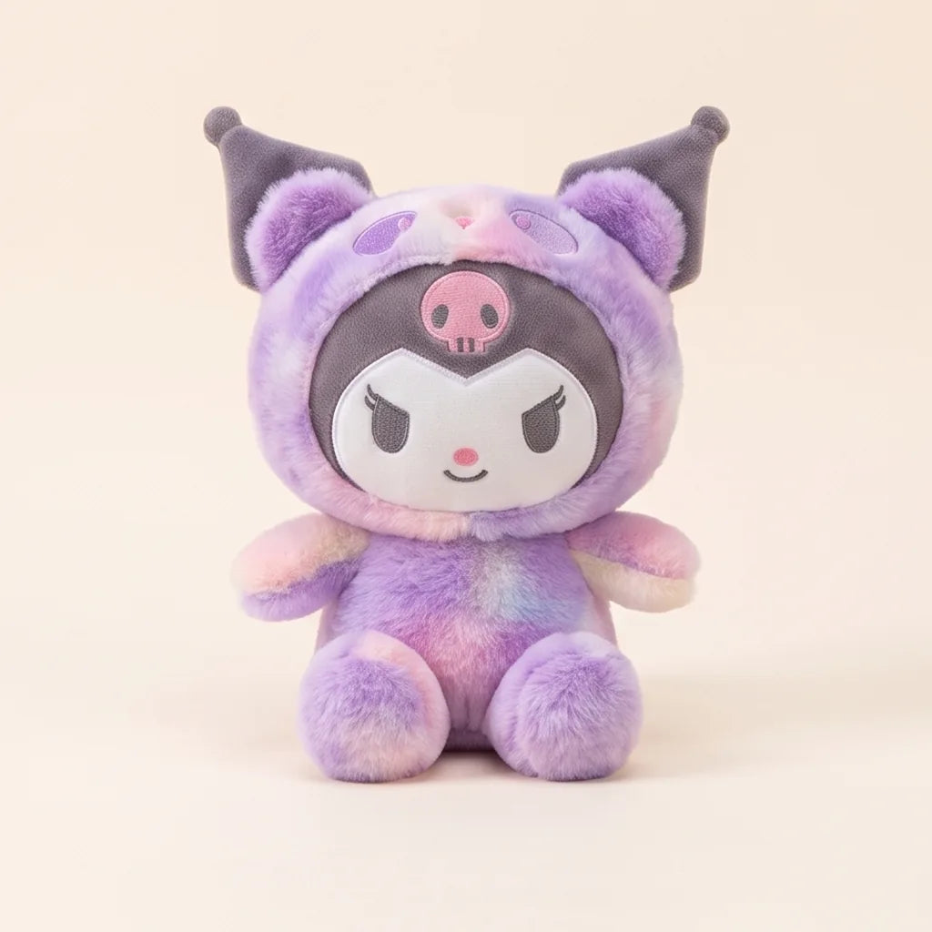 Peluche tie-dye déguisée en ourson Sanrio Characters 25 cm — Kuromi