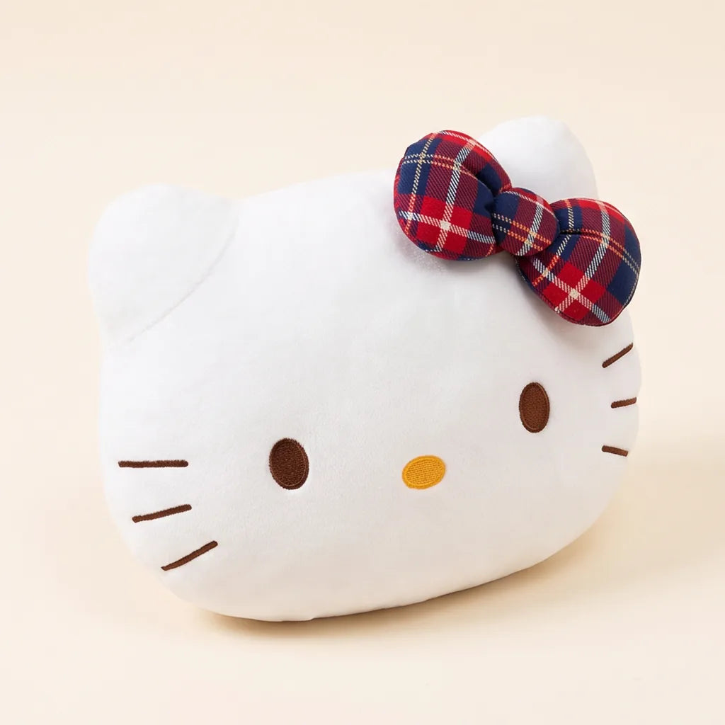 Coussins de voiture Hello Kitty : appui-tête et protège-ceinture — Appui-tête nœud écossais