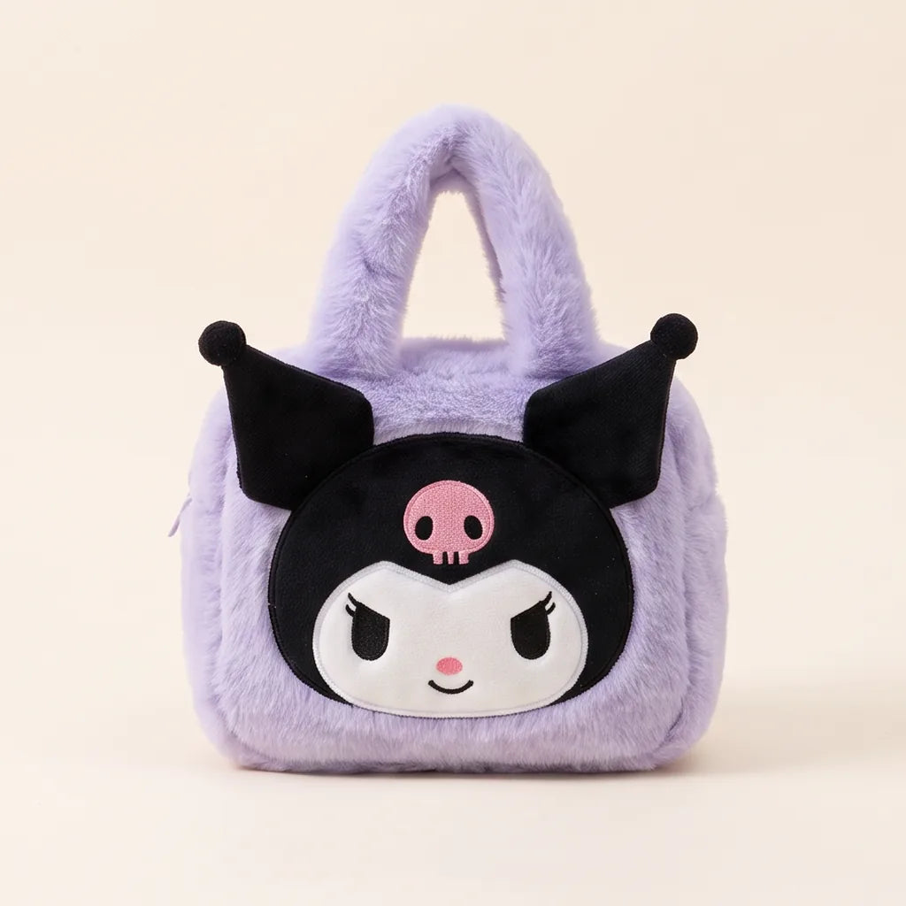 Sac peluche Sanrio Characters : sac à main, rond ou sac à dos — Sac à main Kuromi