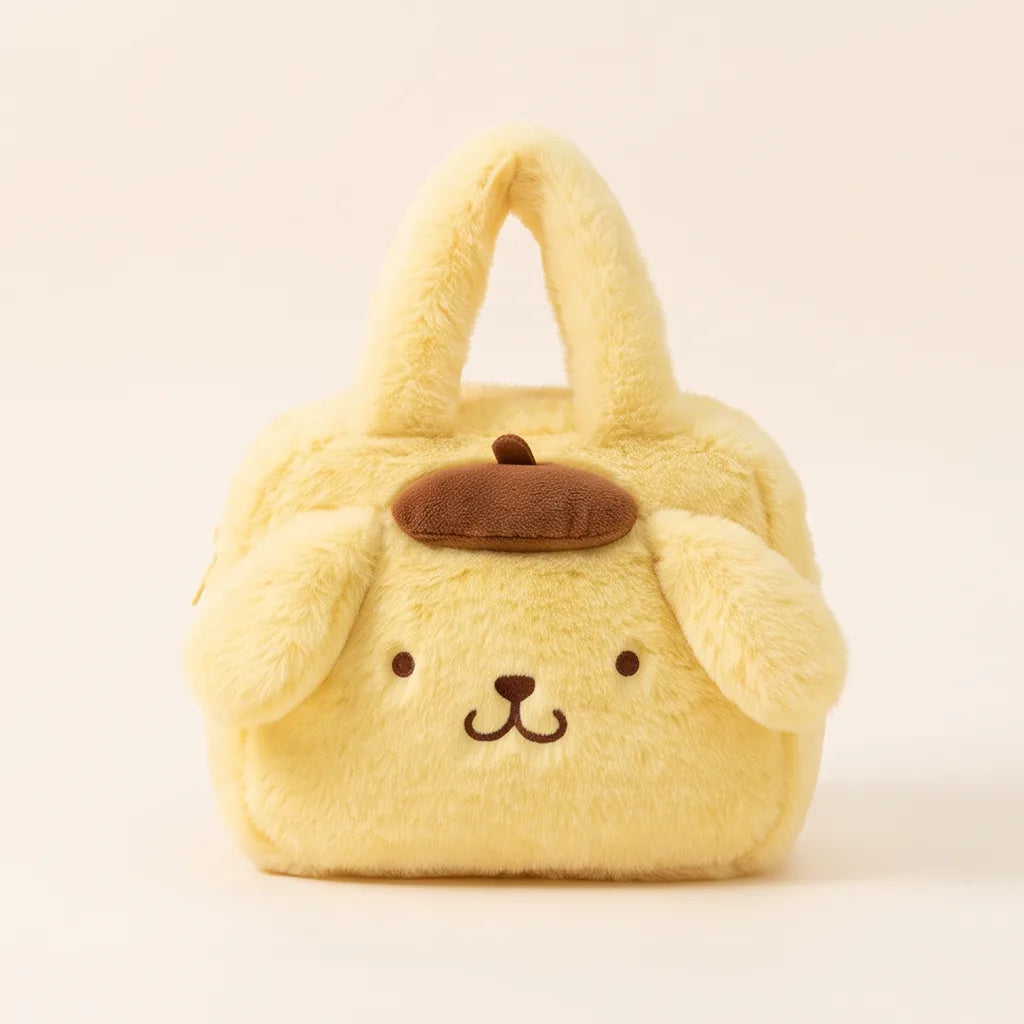 Sac peluche Sanrio Characters : sac à main, rond ou sac à dos — Sac à main Pompompurin