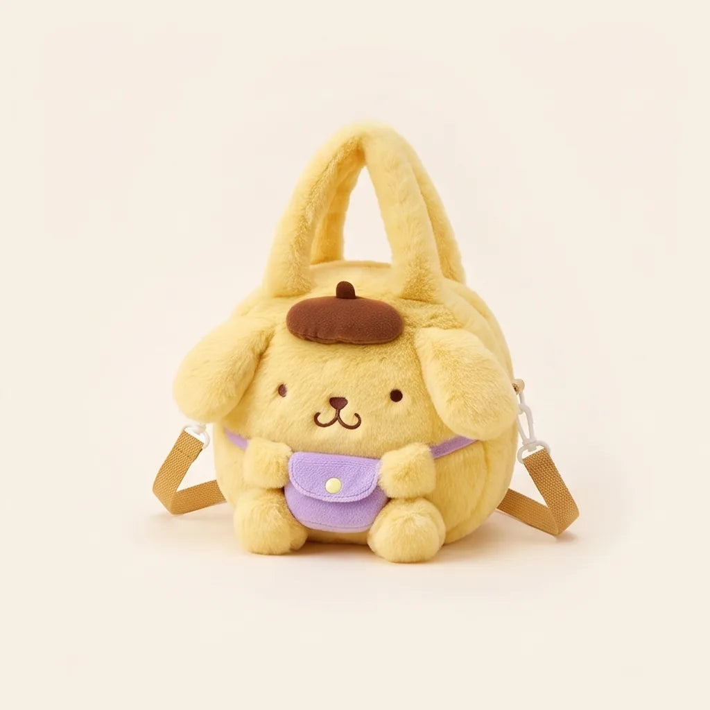 Sac peluche Sanrio Characters : sac à main, rond ou sac à dos — Sac rond Pompompurin