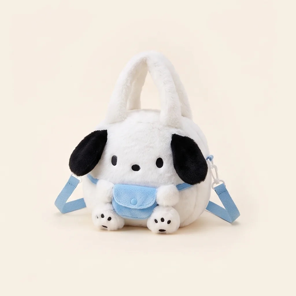Sac peluche Sanrio Characters : sac à main, rond ou sac à dos — Sac rond Pochacco