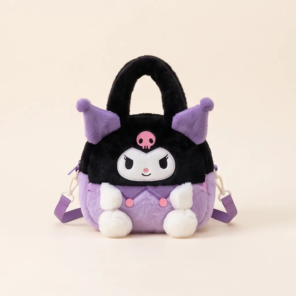 Sac peluche Sanrio Characters : sac à main, rond ou sac à dos — Sac rond Kuromi