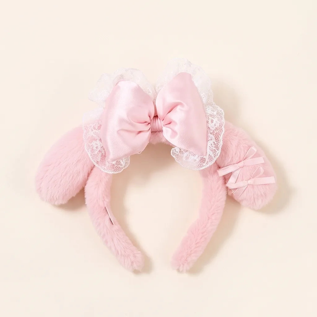 Serre-tête peluche à oreilles My Melody, Hello Kitty ou Kuromi — My Melody
