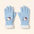 Gants tactiles doublés polaire Hello Kitty — Bleu ciel
