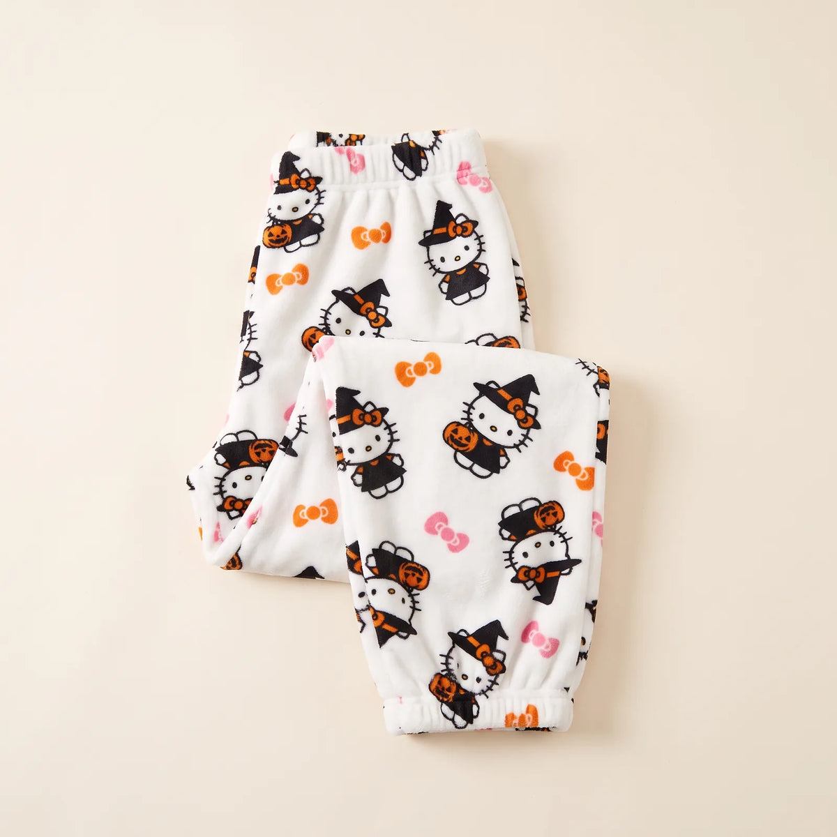 Pantalon de pyjama Hello Kitty en polaire corail — Blanc Halloween